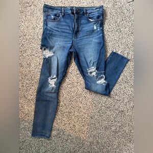 American Eagle Ripped High Rise Jegging Skinny Jeans
